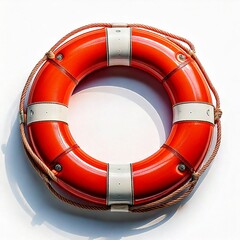 Life Guard Security Red Life Buoy Isolated
