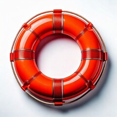 Life Guard Security Red Life Buoy Isolated