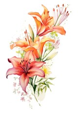 Lily flower corner frame flowers lilies lily.