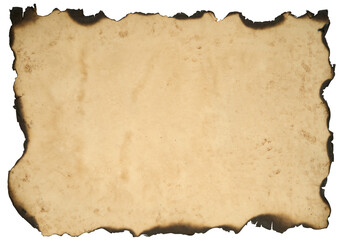 Old vintage paper with burnt edges