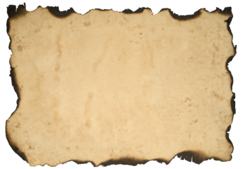 Old vintage paper with burnt edges