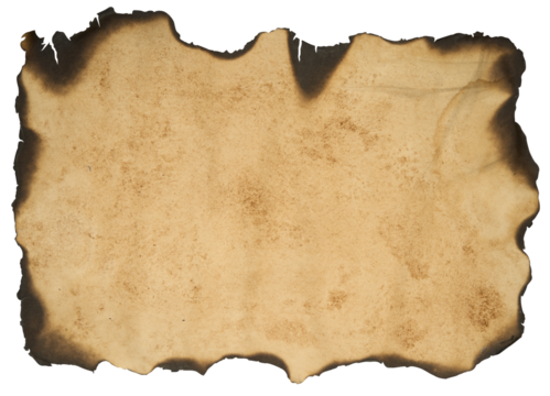 Old vintage paper with burnt edges