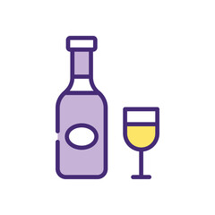 Champagne Glass icon vector