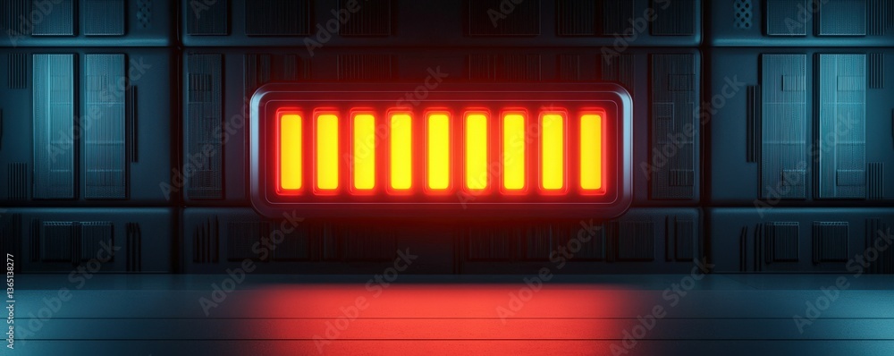 Aufkleber customer experience interaction data concept. futuristic interface with glowing battery indicators i