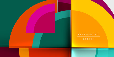 Circle and semi circle geometric background. Vector Illustration For Wallpaper, Banner, Background, Card, Book Illustration, landing page