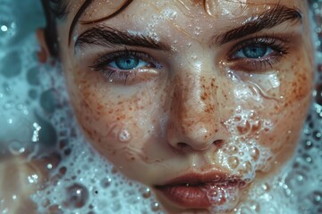 Fototapeta premium Facial Skincare Routine for Healthy and Radiant Skin