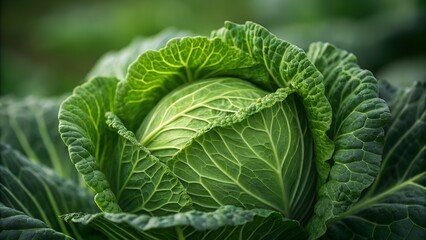 Fototapeta premium Closeup of Fresh Green Cabbage