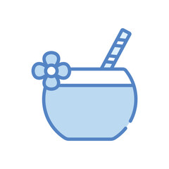 Coconut Drink icon vector