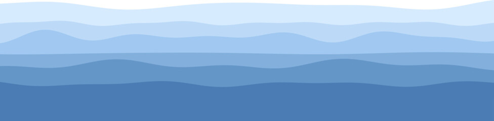 Abstract blue wave pattern with layered oceanic design.