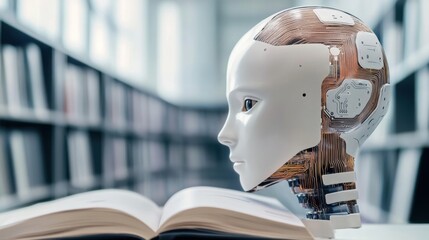 A high tech AI powered language learning center, virtual AI tutors dynamically adapting lessons for personalized education, EdTech style