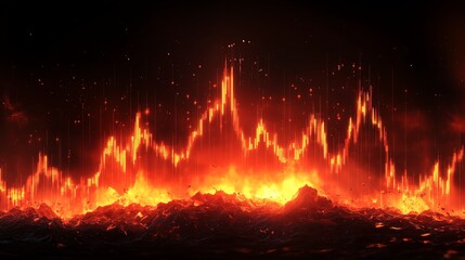 Stock market or forex trading graph with candlestick charts and abstract finance background
