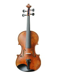 Obraz premium Antique violin on black background highlighting vintage craftsmanship, cut out