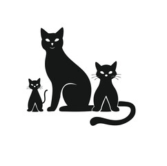 black and white cats