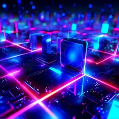 abstract blue background with binary code