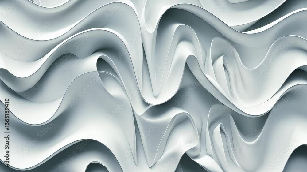 Poster soft shapes and flowing lines in gray tones create an abstract texture that captivates the eye and e