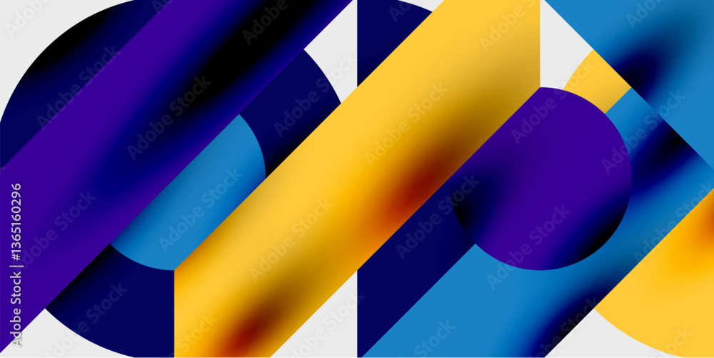 Poster vibrant abstract background circles with smooth gradients, creating a dynamic and modern design. ide