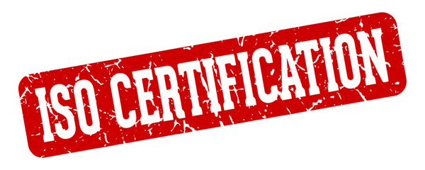 iso certification rectangular sign. iso certification stamp