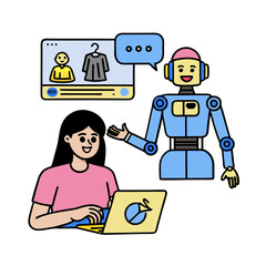 Smart chatbot assisting a customer in an online store