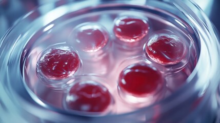 A next gen AI powered synthetic biology lab, scientists designing artificial cells for medical and environmental applications, Biotech style