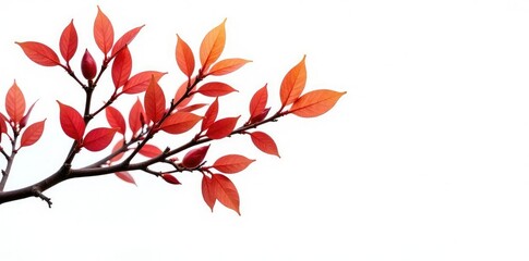 Isolated branch against bright white background, white, tree