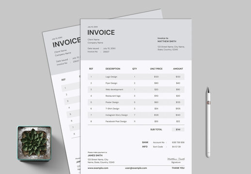 Minimalist Invoice Layout