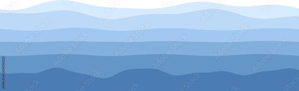 Poster abstract blue waves background with gradient layered design.
