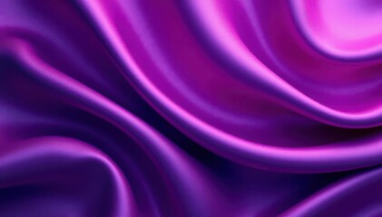 Obraz premium Deep purple silk satin backdrop, soft gradient, luxurious folds , satin, pattern, purple