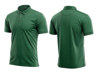 stylish polo shirt template in rich green color perfect for casual or athletic wear. This versatile design offers comfort and modern look