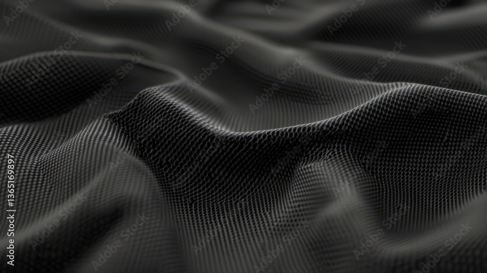 Poster abstract gray textured background with undulating waves and dotted pattern