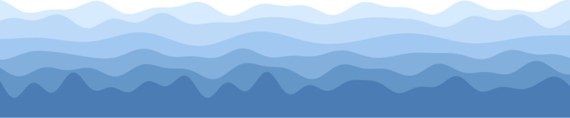 Abstract blue wave pattern with layered ocean-inspired design.