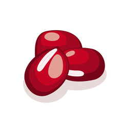 Red adzuki beans, raw aduki bean pile, Vigna angularis legume seeds, scattered small dry azuki