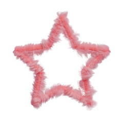 ピンクのファーの3DCGフレーム背景 フォトリアルなもふもふの毛皮の星