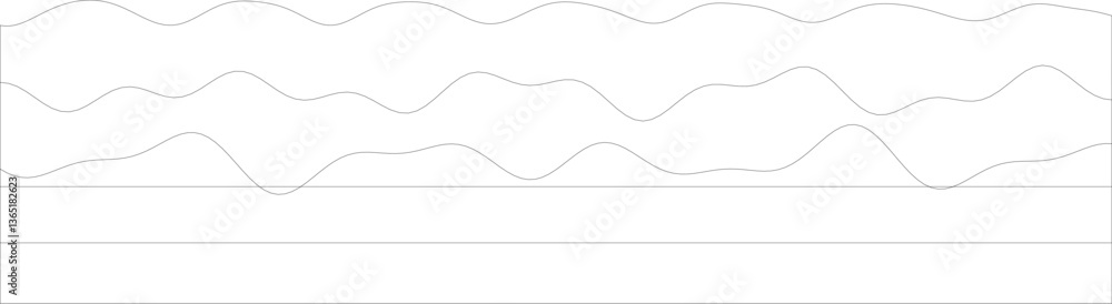 Aufkleber abstract wavy line pattern on white background with geometric shapes.