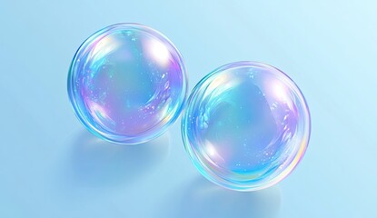 Two iridescent spheres, visually appealing