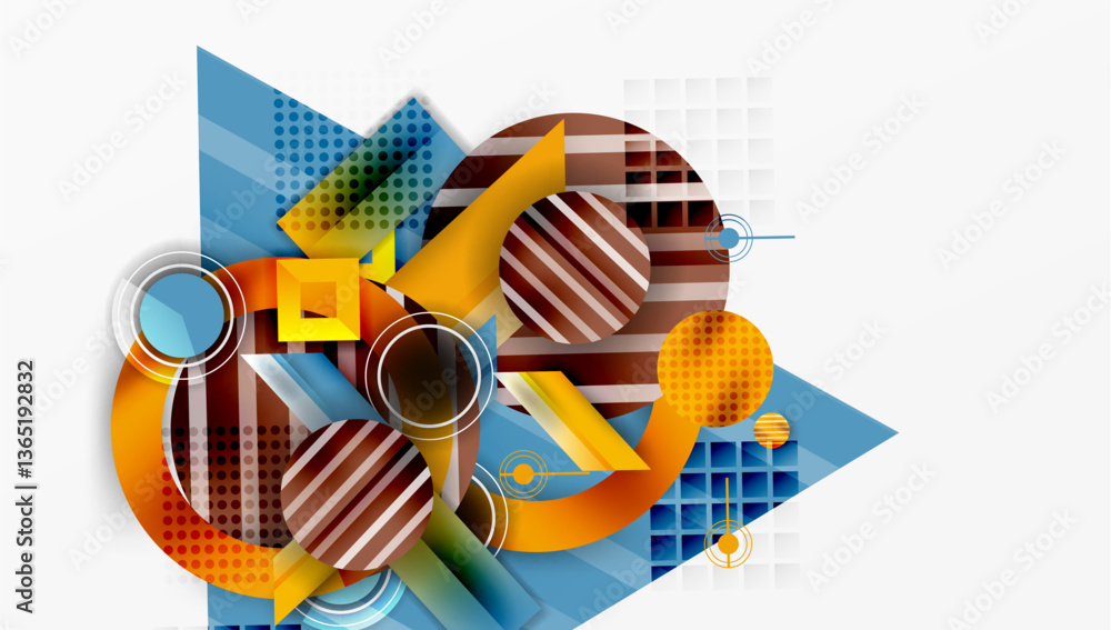Poster Dynamic complex geometric abstract background