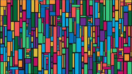 An abstract colorful background. Colored rectangular geometric pattern. Square blocks texture.