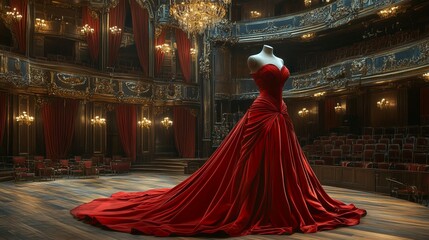Red Gown in Grand Theater