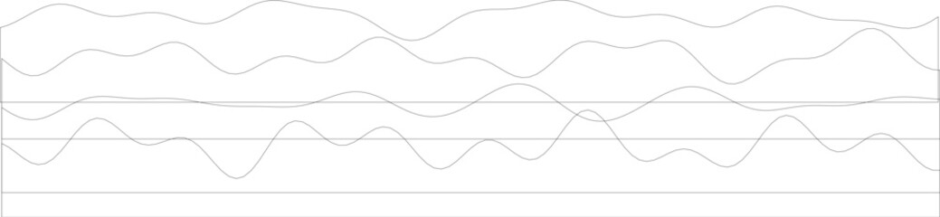 Abstract line art with wavy horizontal patterns on white background.