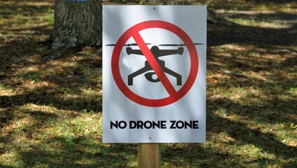 no drone zone sign