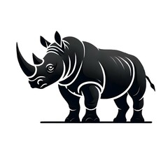 Fototapeta premium rhino cartoon isolated
