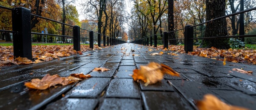 A park in the fall.