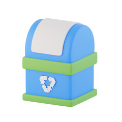 Recycle Bin 3D Icon, 3D rendering