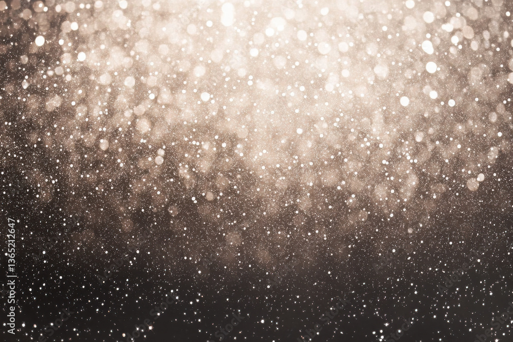 Poster elegant brown and gold bokeh background with soft light and sparkling glitter effect