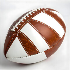 American rugby style football isolated on white background