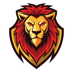 Fierce tribal lion head logo vector illustration with wild and powerful logo design