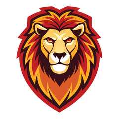 Fierce tribal lion head logo vector illustration with wild and powerful logo design