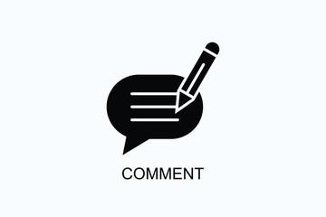 Comment Icon Or Logo Isolated Illustration