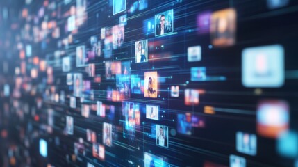 An AI powered content moderation tool for social media platforms, analyzing posts and comments to detect harmful or inappropriate content, Social media tech style