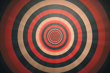 Concentric circles radiating outwards, with alternating colors and precise symmetry, designed to create a hypnotic visual experience.