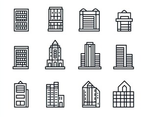 Simple Building Icons